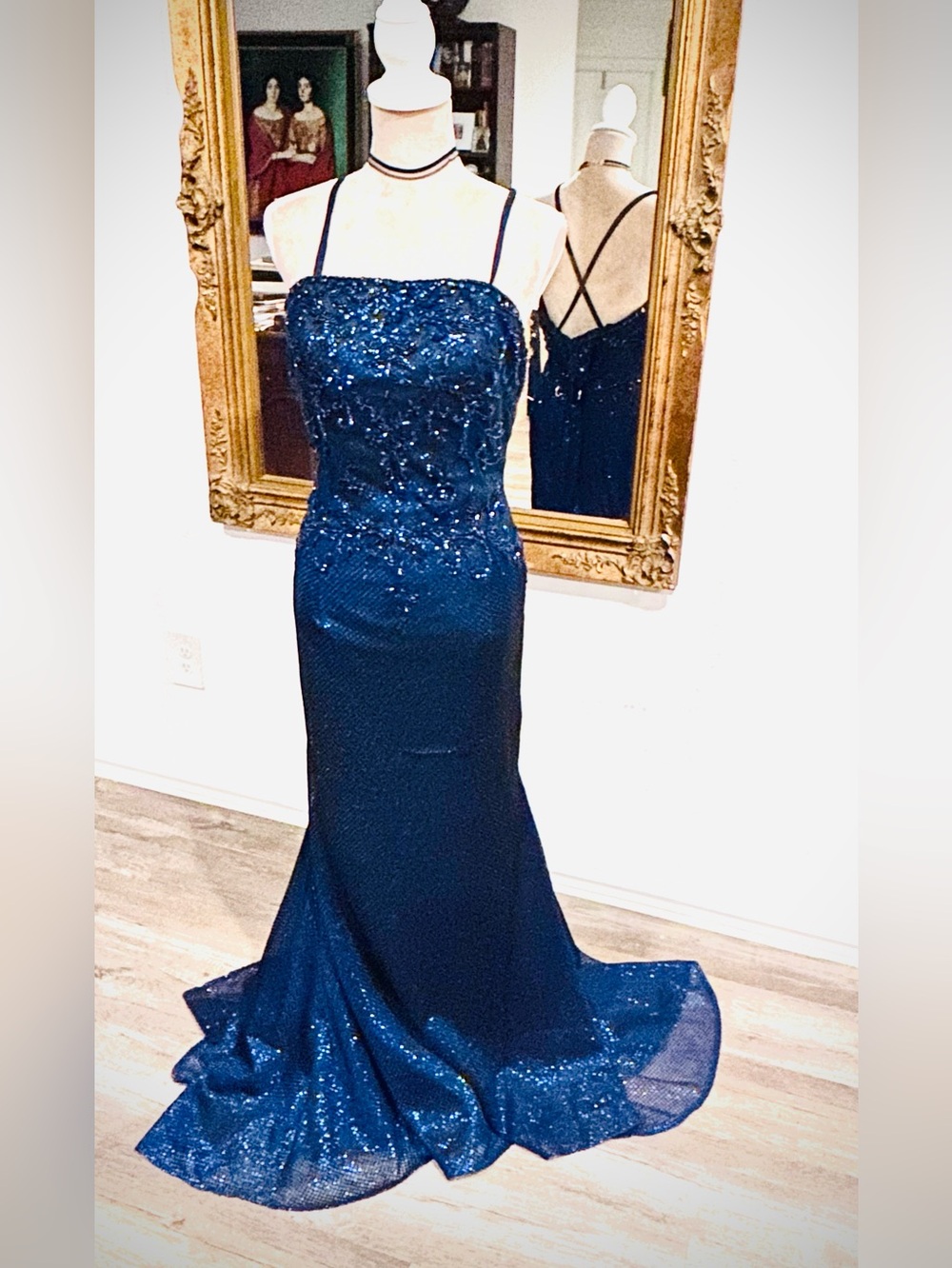 Mori Lee Madeline Gardner Sparkling Beaded Mermaid Pageant Prom Ball Gown